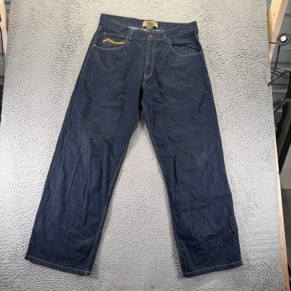 Vintage Mecca Since Day One Jeans Mens 38x34 Blue Cotton Denim Wide-Leg Baggy